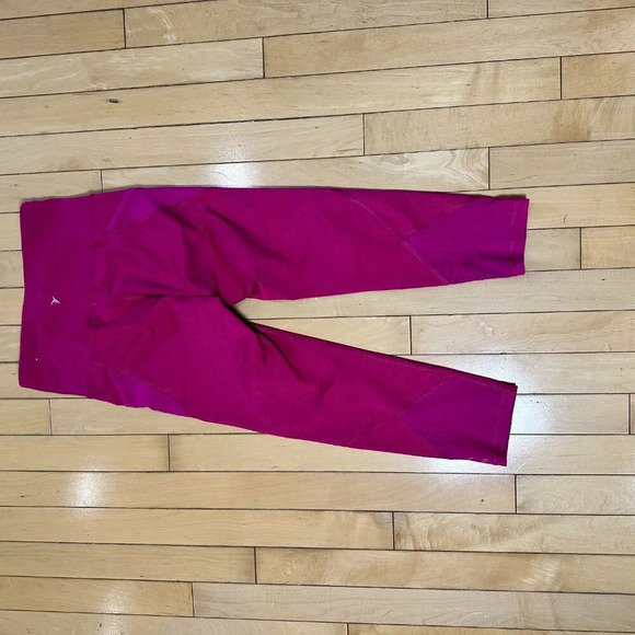 OLD NAVY Active Mesh Panel Pink Heathered Leggings with Pockets size XS - Picture 5 of 8